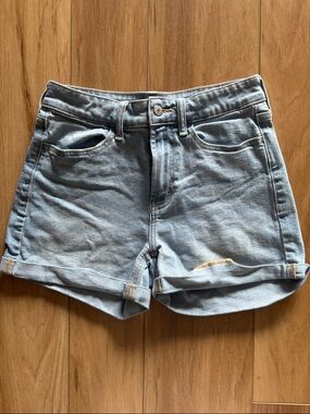 Old Navy Light Blue Rolled-Hem Denim Shorts